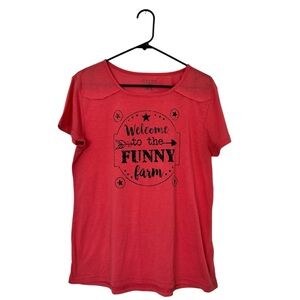 Roper Coral 'Welcome to the Funny Farm' Tee